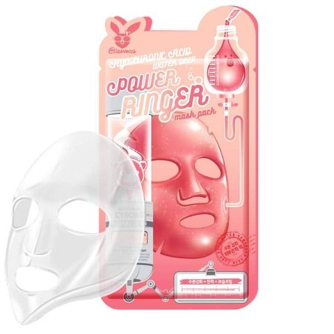 Увлажняющая тканевая маска для лица с гиалуроновой кислотой  Elizavecca Aqua Deep Power Ringer Mask Pack