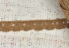 Кружево хлопковое/Тесьма вязаная, ш. 1,5 см, 13.01.103, бежевый