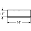 Настенная полка Geberit Smyle Square: B=45см, H=14.8см, T=15см, темно-серый / с порошковой окраской, матовый, белая / блестящая лакированная