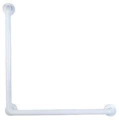 Поручень угловой 3 точки опоры алюминий NOFER 15060.NBA белый