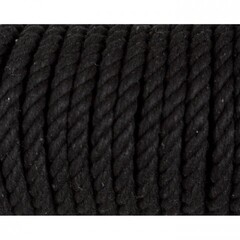 Хлопковая веревка для шибари, на катушке, черная, 5 м