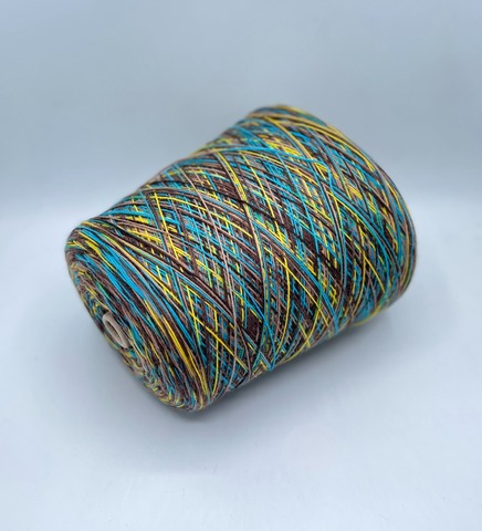 Бобинная пряжа (пр.Италия),Calinza, 420/100гр, 75% Шерсть, 25% Полиамид, цвет-Мультиколор(108). арт.36755