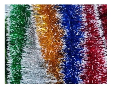 Мишура Р5 однотонная с белыми кончиками 1,5м 10шт в связке