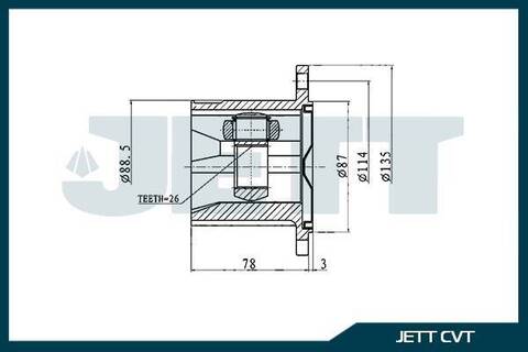 ШРУС внутренний JETT V40-1068
