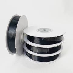 Лента Атласная (1,2см*22,85м) Черный.