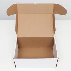 Коробка самосборная одиночная Прямоугольник, 27*40*18 см, Белый, 1 шт.