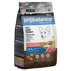 Сухой корм ProBalance Adult Light Turkey для взрослых собак всех пород с индейкой