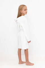 халат  для девочки  К 5765-1/сахар(зайчик)