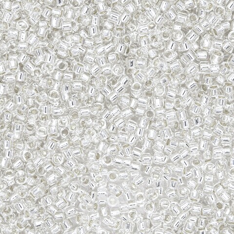 Японский бисер TOHO Treasure (№21), с внутренним серебрением, прозрачный