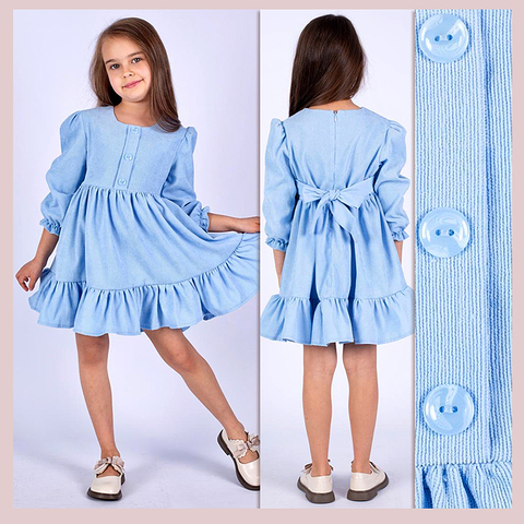 Платье вельвет д (3-8) 260216-FW621