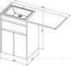 Aquanet 301352 Тумба c раковиной Токио 120L (Персона 120L) напольная 1 ящик 2 фасада цвет белый глянец (301352)