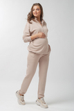 Спортивный костюм для беременных и кормящих 15825 бежевый