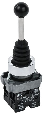 Джойстик LA167-PA22 2 полож. 2NO без фиксации черный IEK