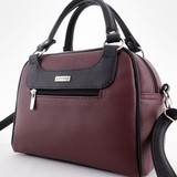 Сумка Саломея 269 наппа бордо + черный