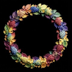 Силиконовый молд рамка Виноградная лоза большая