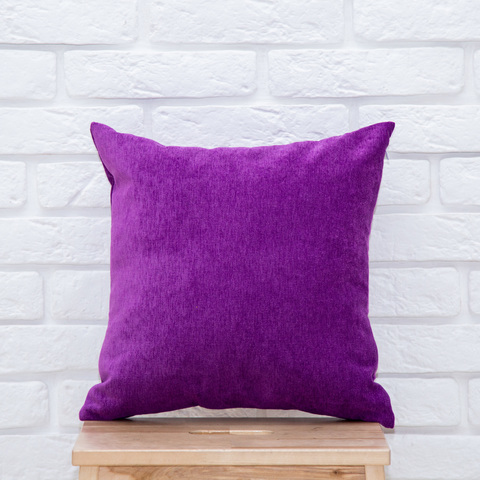 Подушка 40*40 микровельвет (фиолетовая)