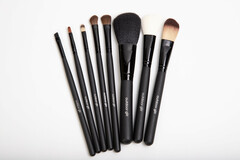 OG Набор кистей из натуральной щетины № 8 в кошельке на молнии ЧЕРНЫЙ (8 кистей)