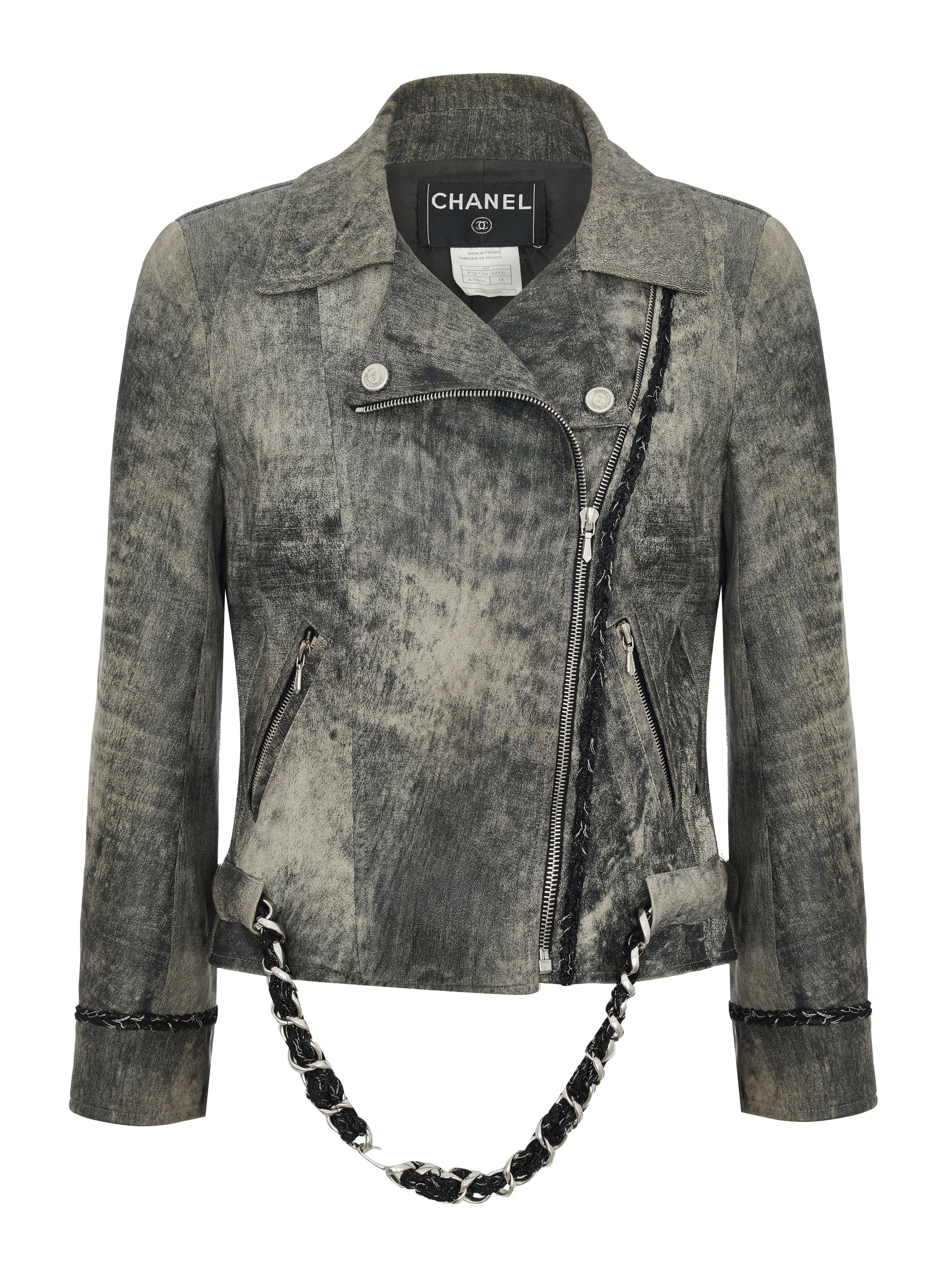 Кожаная куртка Chanel «Гранж» коллекция 2006 г., 38 размер