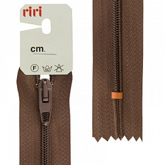Молния пластиковая брючная неразъемная (Riri, Ткань/пластик, Коричневая тесьма 79892, 20)