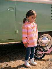 Дождевик с хлопковой подкладкой для девочки Next E25-128, Оранжевый, Розовый