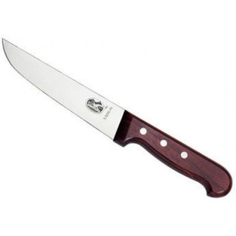 Разделочный нож для мяса / Мясницкий нож Victorinox (5.5200.12) длина лезвия 12 см., деревянная рукоять - Wenger-Victorinox.Ru