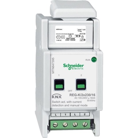Актор выключателя REG-K/2X230/16 с ручным управлением. Merten. MTN647395