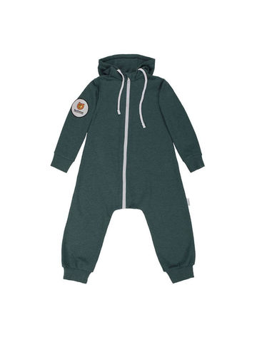 Комбинезон из футера "Зеленый меланж"