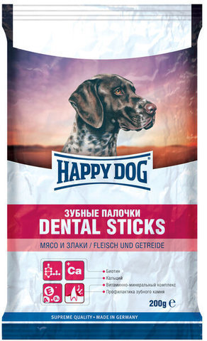 купить Happy Dog Dental Sticks лакомство для собак, уход за зубами – очистка зубного камня 180 гр