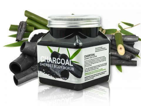 Скраб для тела с Углем 'Wokali Charcoal Sherbet Body Scrub' 350мл