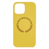 Силиконовый чехол Silicon Case с MagSafe для iPhone 12, 12 Pro (Желтый)