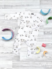 Комбинезон Mjölk Sleep and Play Овечки, на манжетах, уценка