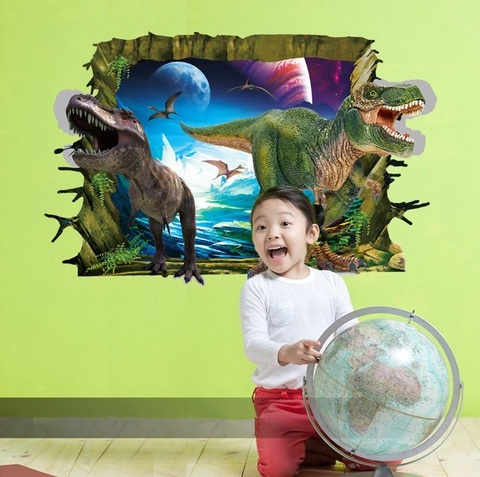 Парк юрского периода 3D наклейка Мир динозавров