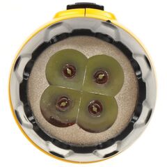 Фонарь ручной, встр акк, зар от сет220В, чер-жел, 4+6 LED, SPE17194-4