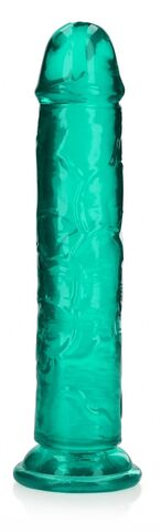 Зеленый фаллоимитатор Crystal Clear на присоске - 25 см. - Shots Media BV RealRock REA154TUR1