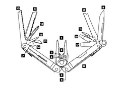 Мультитул Leatherman SuperTool 300, 19 функций, серебристый, нейлоновый чехол