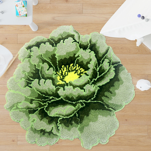 Коврик для ванной 73х73 Carnation Home Fashions Peony Flower Green FLW73GRN