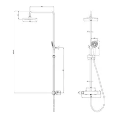 Смеситель для душа термостатический Lemark Bronx - LM3770BL