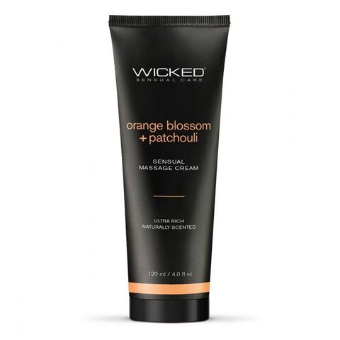 Массажный легкий крем WICKED Orange Blossom plus Patchouli - 120 мл. - Wicked 90934