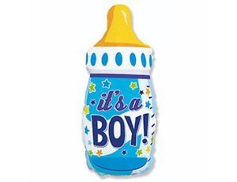 Фольгированный шар Бутылка IT'S A BOY голубая