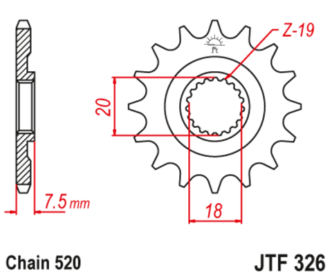 Звезда ведущая JTF326-14