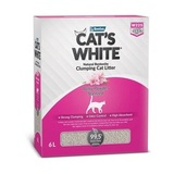 Наполнитель для туалета кошек Cat's White с ароматом детской присыпки, 6 л