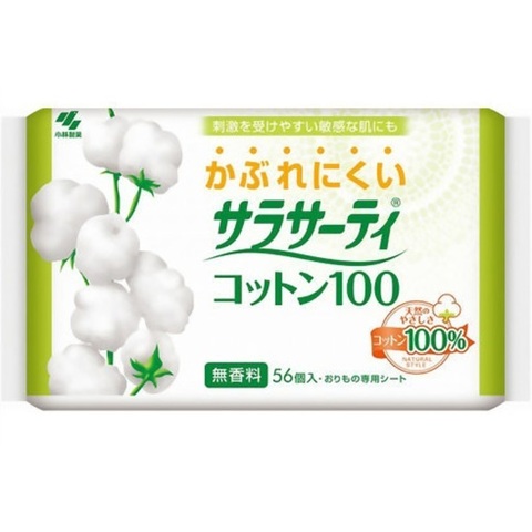 Kobayashi Sarasaty cotton 100% Прокладки ежедневные гигиенические 100% хлопок, без аромата