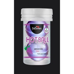 Лубрикант AROMATIC HOT BALL на масляной основе в виде двух шариков с ароматом винограда