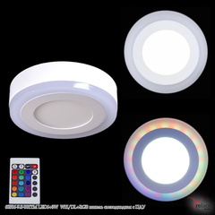 60506-9.0-001TM LED6+3W  WH/DL+RGB панель светодиодная с ПДУ