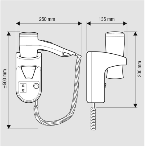 Фен настенный Valera Premium Smart 1600 Socket White