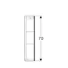 Зеркальный шкаф Geberit Option с подсветкой, две двери: B=90см, H=70см, T=15см, Тип штекера=CEE 7/16, с зеркальным покрытием снаружи, с зеркальным покрытием внутри и снаружи