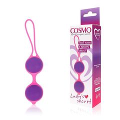 Фиолетово-розовые вагинальные шарики Cosmo - 