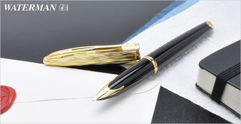 Перьевая ручка Waterman Carene Essential, цвет: Black GT, перо: F123
