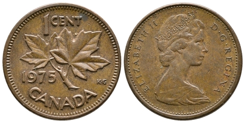 1 цент 1975 года. Канада