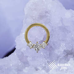 Кликер Three Square Crystal 1.2мм PVD Yellow